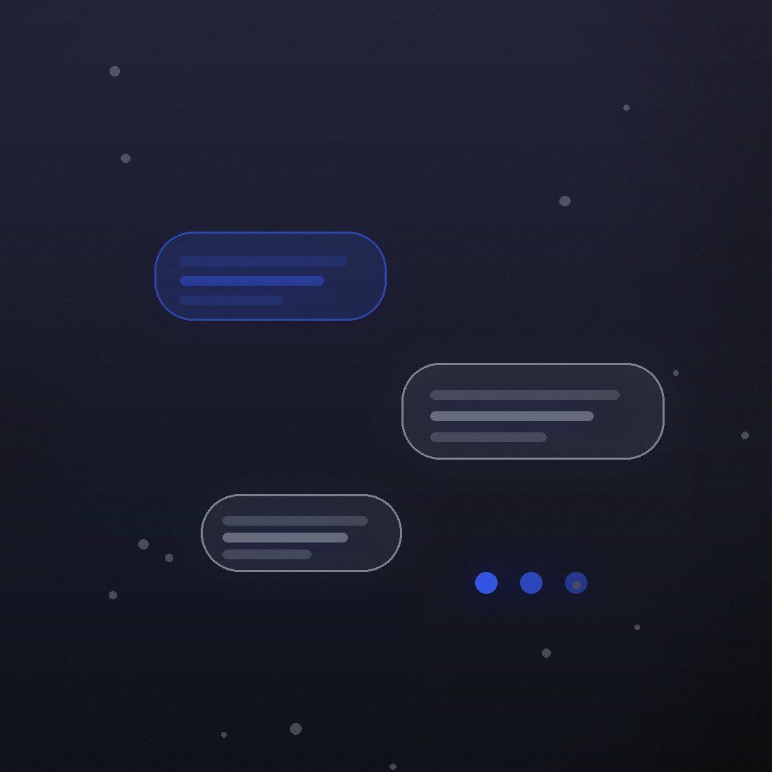 Abstract message bubbles representing getting in touch